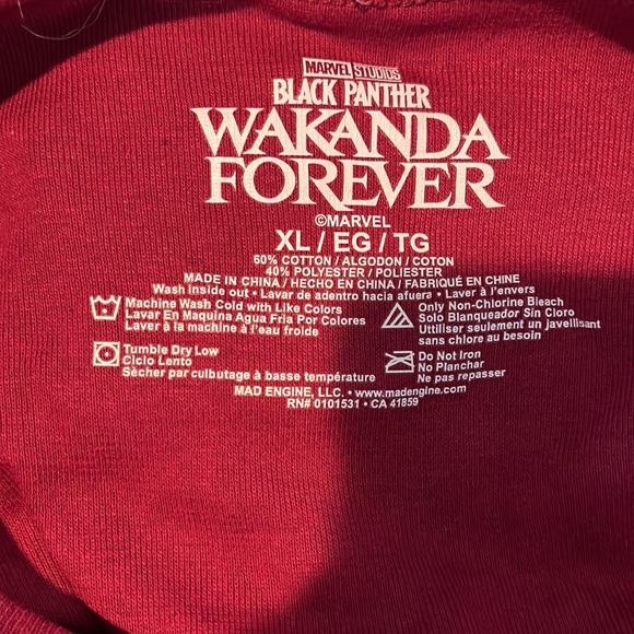 Marvel Black Panther Wakanda Forever Tee. 2040 - Picture 3 of 4